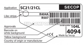 Компрессор Secop SC 21 CL (R-404) (W при -23.3° 906Вт) низкотемпературный