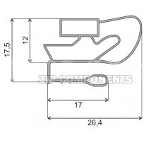 Уплотнитель двери холодильника Саратов 580x920мм профиль МА 