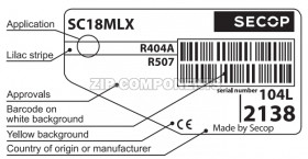 Компрессор Secop SC 18 MLX (R-404) (W при +7,2° 3142Вт) среднетемпературный